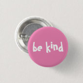 Wees een soort Typografie Roze witte Button (Voorkant /achterkant)