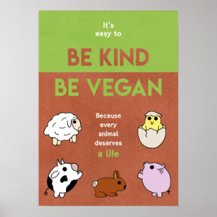 Wees een soort Vegan Poster