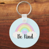 Wees een soort Waterverf regenboog Sleutelhanger (Voorkant)
