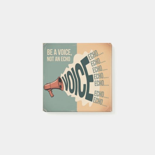 Wees een stem, geen echo post-it® notes (Voorkant)