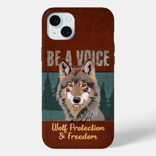 Wees een stem - Wolf bescherming en vrijheid iPhone 15 Mini Hoesje