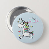 Wees een unicorn-Button Ronde Button 7,6 Cm (Voorkant /achterkant)