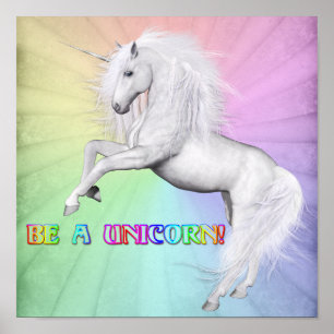 Wees een unicorn poster