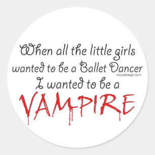 Wees een Vampier Ronde Sticker