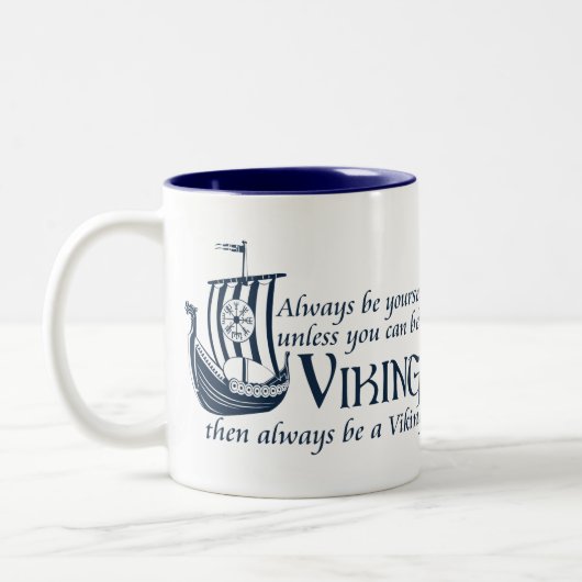 Wees een Viking! Tweekleurige Koffiemok (Links)