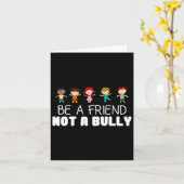 Wees een vriend, geen pestkop Anti-pestgedrag bewu Kaart (Gele Bloem)