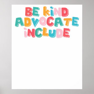 wees een vriendelijke advocaat inclusief poster