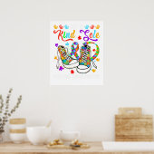 wees een vriendelijke ziel autism bewustzijn (2 poster (Keuken)