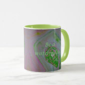 Wees een watermeloen Leuke adviescitaat Pastel Mar Mok (Voorkant rechts)