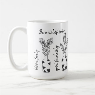 Wees een Wildflower minimalistische offerte Mok