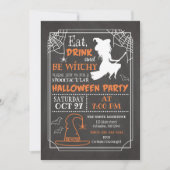 Wees een Witchy Halloween Party Uitnodiging (Voorkant)
