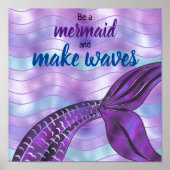 Wees een zeemeermin en maak Waves Fun Holographic  Poster (Voorkant)