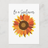 Wees een zonnebloem briefkaart (Voorkant)