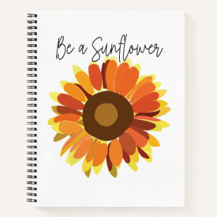 Wees een zonnebloem notitieboek
