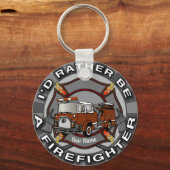 Wees eerder brandweerman sleutelhanger (Voorkant)
