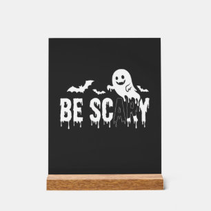 Wees eng Halloween Geest Vleermuis Ontwerp_1 Acryl Bord