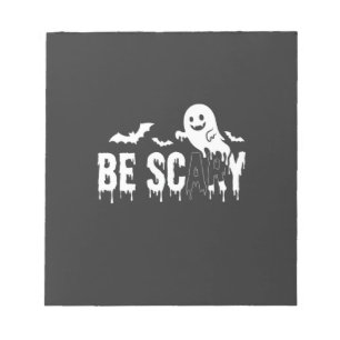 Wees eng Halloween Geest Vleermuis Ontwerp_1 Notitieblok