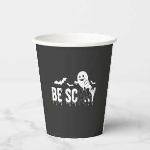 Wees eng Halloween Geest Vleermuis Ontwerp_1 Papieren Bekers