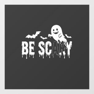 Wees eng Halloween Geest Vleermuis Ontwerp_1 Raamsticker