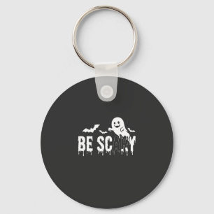 Wees eng Halloween Geest Vleermuis Ontwerp_1 Sleutelhanger