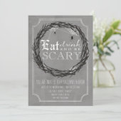 Wees eng Halloween party uitnodigen Kaart (Staand voorkant)