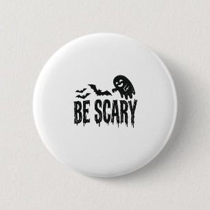 Wees eng vintage vleermuis Halloween shirt ontwerp Ronde Button 5,7 Cm