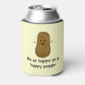 Wees even gelukkig als een gelukkige aardappel blikjeskoeler (Blikje Achterkant)
