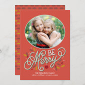 Wees feestelijke fotokaarten feestdagenkaart (Voorkant / Achterkant)