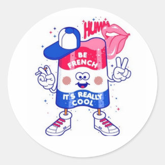 Wees Frans Ronde Sticker
