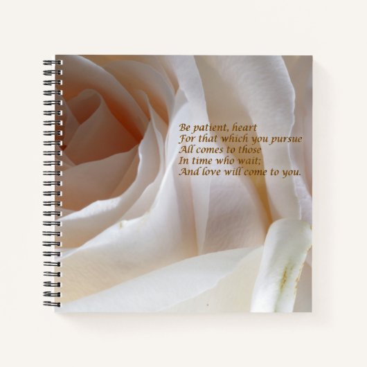 Wees geduldig Hart - Roos Notitieboek (Voorkant)