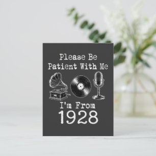 Wees Geduldig Ik Ben Van 1928 Verjaardag Briefkaart