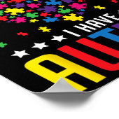 Wees geduldig Ik heb autisme Autistisch Kind Kind Poster (Hoek)