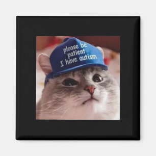 Wees geduldig ik heb autisme kat grappig magneet
