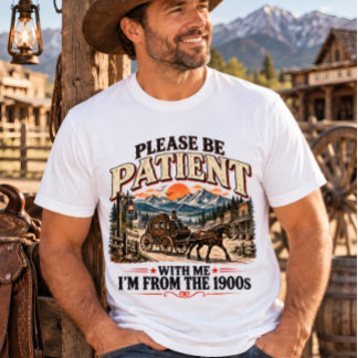 Wees Geduldig Vintage 1900s Western T-shirt