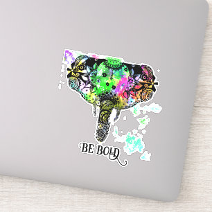Wees gedurfd boho mandala olifant sticker