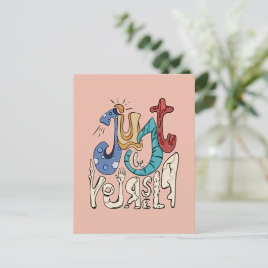 Wees gedurfd, wees jezelf: wees jezelf - zelfliefd briefkaart (Staand voorkant)