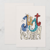 Wees gedurfd, wees jezelf: wees jezelf - zelfliefd kaart (Voorkant / Achterkant)