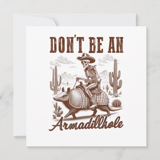 Wees geen Armadillhole (Voorkant)