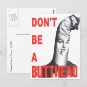 Wees geen Butthead Briefkaart (Voorkant / Achterkant)