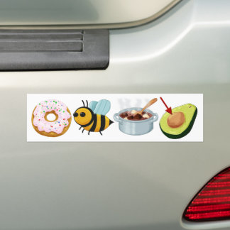 Wees geen domme rebus bumpersticker