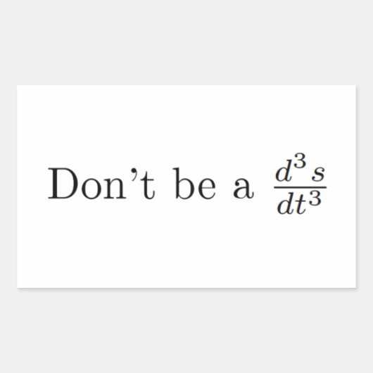 Wees geen eikel rechthoekige sticker (Voorkant)