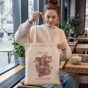 Wees geen gewone heks - Sassy Boba-thee & Schedel Tote Bag