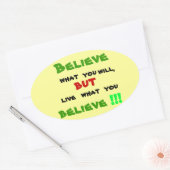 Wees geen Hypocriet Ovale Sticker (Envelop)