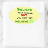 Wees geen Hypocriet Ovale Sticker (Tas)