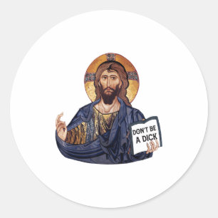 Wees geen Jezus-boek Ronde Sticker
