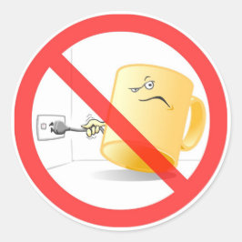 Wees geen Mok, gebruik de Plug! Kleurkiezer Ronde Sticker