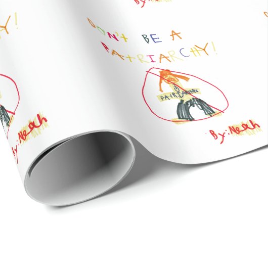 Wees geen patriarche-pakpapier cadeaupapier (Rol Hoek)