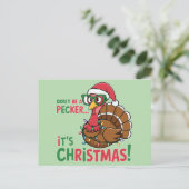 Wees geen pecker, het is Kerstmis Feestdagenkaart (Staand voorkant)