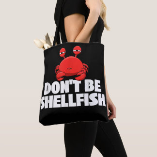 Wees geen schelpdieren schaaldier krab Dierenvrien Draagtas