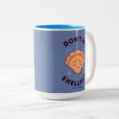 Wees geen schelpdieren tweekleurige koffiemok (Voorkant rechts)